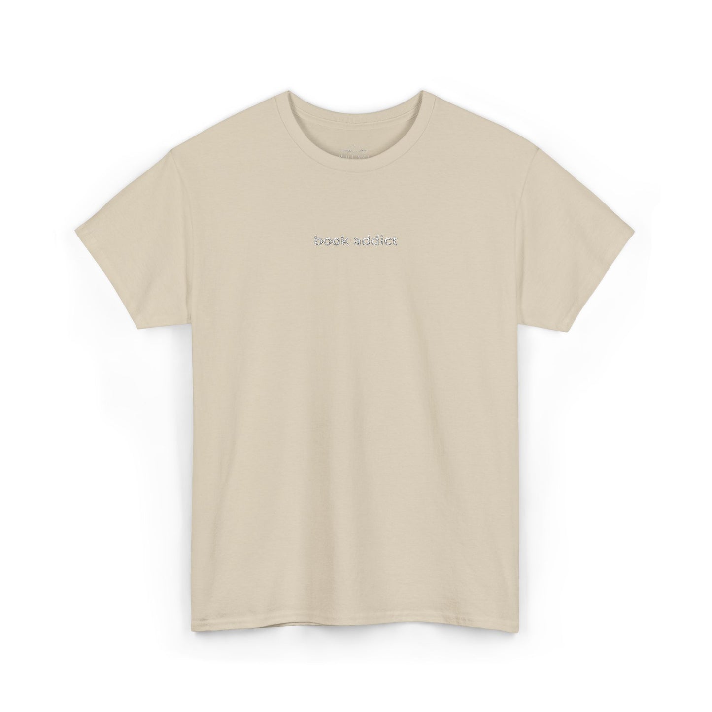 "book addict" Minimalist Embroidered Tee