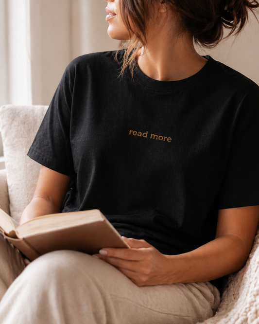 "read more" Minimalist Embroidered Tee