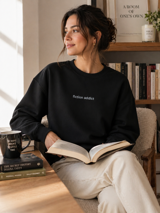 Fiction Addict Embroidered Sweatshirt