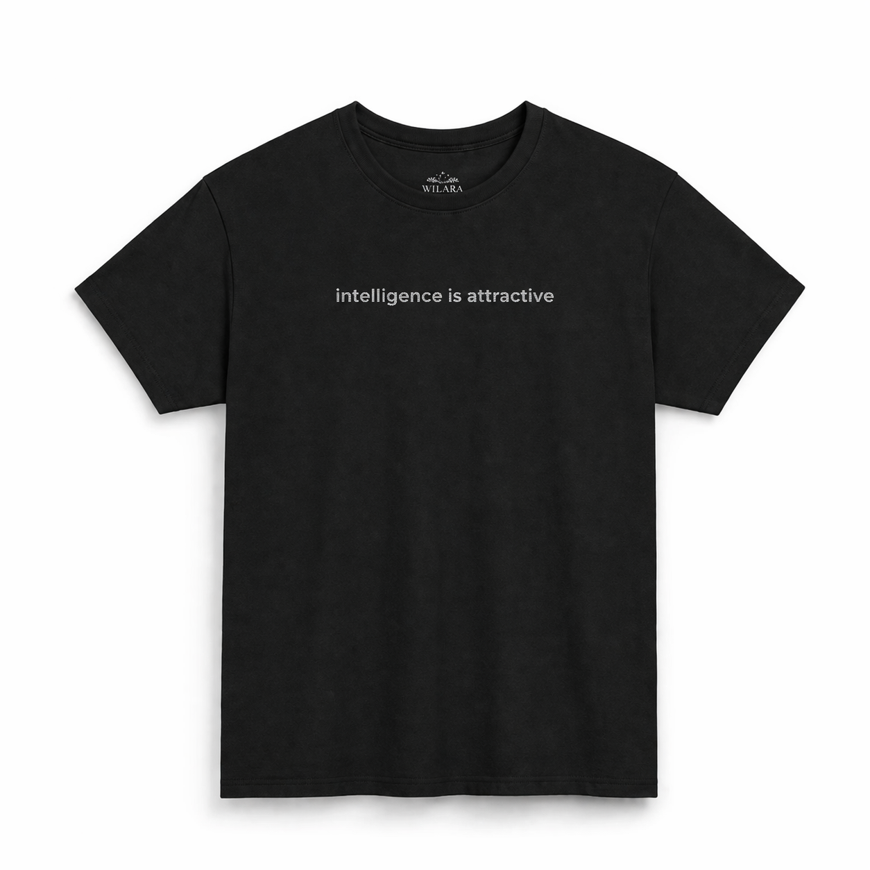 "intelligence is attractive" Minimalist Embroidered Tee
